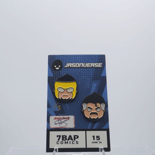 * Jason Signed Artist's Proof Jasonverse Invincible Limited Edition Enamel Pin Set 1 of 3 pieces