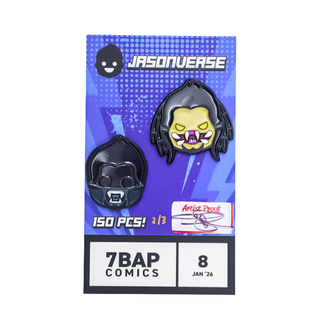 * Jason Signed Pins – Artist Proof Jasonverse Alien vs. Predator Pin Set – 7BAP Exclusive /1 of 3