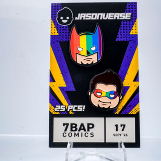 * Jasonverse DC Batman & Robin Pin Set – 7BAP Exclusive /25 pieces **Rainbow Chase**