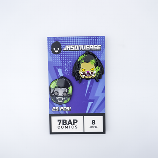* Jasonverse Alien vs. Predator Pin Set Bloody – 7BAP Exclusive /25pcs **Chase**