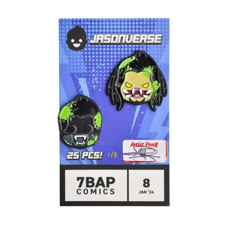 * Jason Signed Pins – Artist Proof Jasonverse Alien vs. Predator Pin Set – 7BAP Exclusive /1 of 3 **Chase**