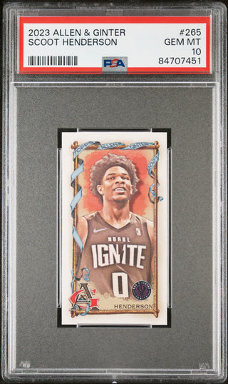 2023 TOPPS ALLEN & GINTER SCOOT HENDERSON  #265 - PSA 10