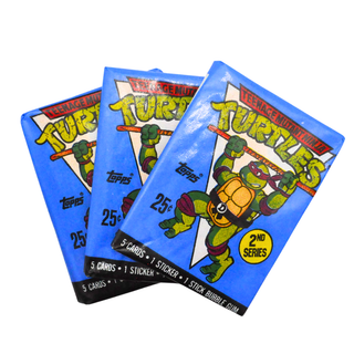 * Bundle of 3 1990 Topps Teenage Mutant Ninja Turtles TMNT Series 2 Unopened Card Packs