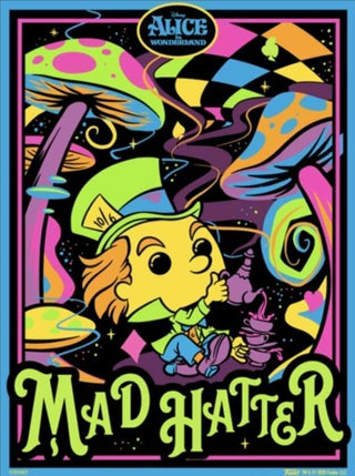 * Pop! Posters Disney – Mad Hatter Blacklight, Sealed