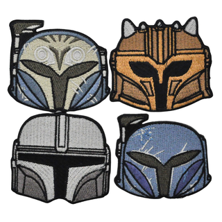 * Funko 2023 Mandalorian Helmet Patch Set