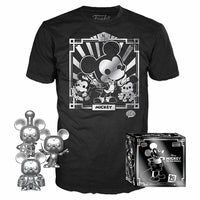 Mickey Mouse (Steamboat Willie, Apprentice, Conductor) w/T-Shirt (XL, Sealed) - Amazon Exclusive [Box Condition: 7/10]