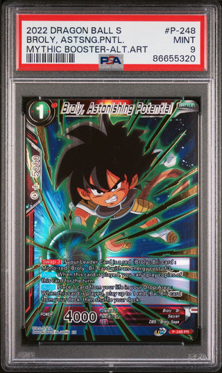 2022 DRAGON BALL SUPER MYTHIC BOOSTER BROLY, ASTSNG.PNTL. #P-248 - PSA 9