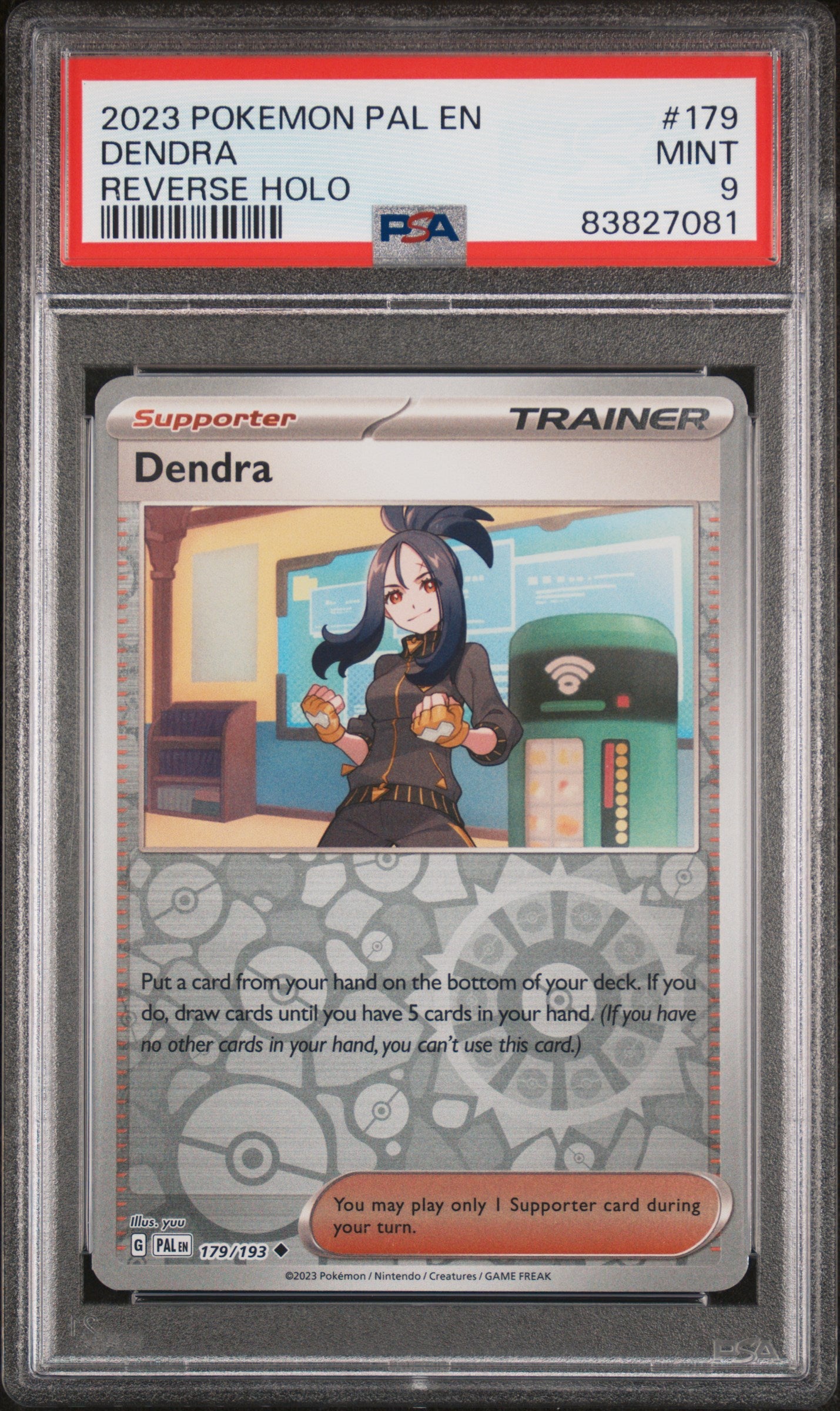 2023 POKEMON PAL EN-PALDEA EVOLVED DENDRA REVERSE HOLO #179 PSA 9 7 Bucks a Pop 2023 POKEMON PAL EN-PALDEA EVOLVED DENDRA REVERSE HOLO #179 PSA 9 7 Bucks a Pop