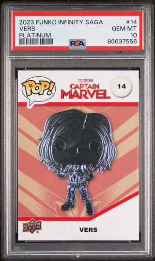 2023 UPPER DECK FUNKO POP MARVEL  VERS PLATINUM #14  PSA 10