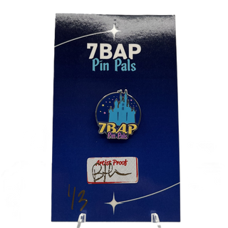 * Signed Artist's Proof 7BAP Pin Pals Disney Castle Enamel Pin 1 of 3 pieces