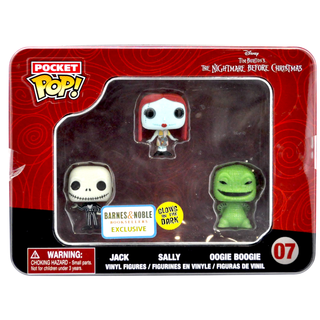* Pocket Pop! Tins The Nightmare Before Christmas 07 – Jack, Sally & Oogie Boogie Glow in the Dark – Barnes & Noble Exclusive