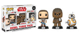 Rey (Glow in the Dark), Chewbacca, BB-8 3-Pack - Costco Exclusive  [Damaged: 7.5/10]