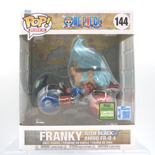 * Funko Pop! Franky with Black Rhino FR-U 4, Rides, One Piece 144 – 2026 Summer Convention Exclusive Vinyl Figure