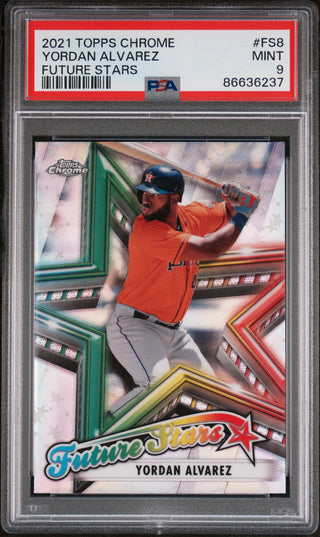 2021 TOPPS CHROME FUTURE STARS YORDAN ALVAREZ #FS8 - PSA 9