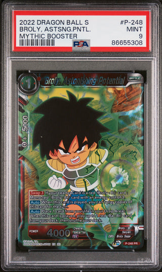 2022 DRAGON BALL SUPER MYTHIC BOOSTER BROLY, ASTSNG.PNTL. #P-248 - PSA 9