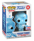 Freddy Funko (Aqua, White & Blue w/ Dots,  Art Series) SE - 2021 Funko Fundays Box of Fun /1000 Made [Condition: 7/10]