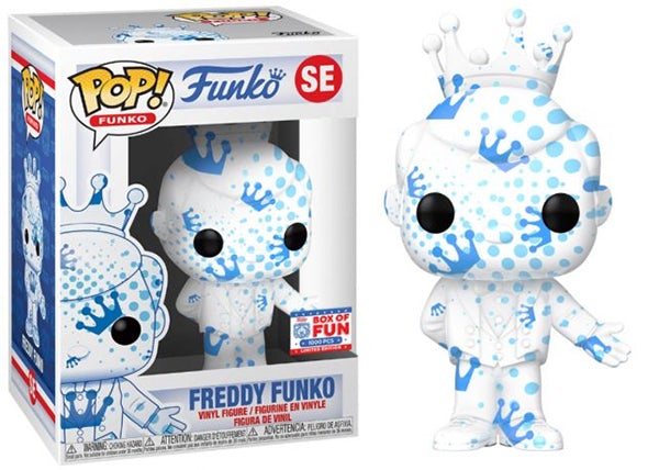 Freddy Funko (White & Blue w/ Dots, Art Series) SE - 2021 Funko Fundays Box of Fun /1000 Made [Condition: 7/10]
