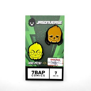 * Jason Signed Pin – Artist Proof 1 of 3 Jasonverse Grinch & Max Pin Set – 7BAP Exclusive