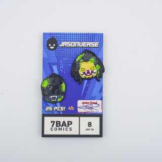 * Jason Signed Pins – Artist Proof Jasonverse Alien vs. Predator Pin Set – 7BAP Exclusive /1 of 3 **Chase**