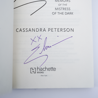 * Cassandra Peterson Signed Book – Yours Cruelly, Elvira: Memoirs of the Mistress of the Dark Funko Cover