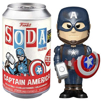 Funko Soda Captain America (Metallic, Broken Shield, Opened) - Entertainment Earth Exclusive **Chase**