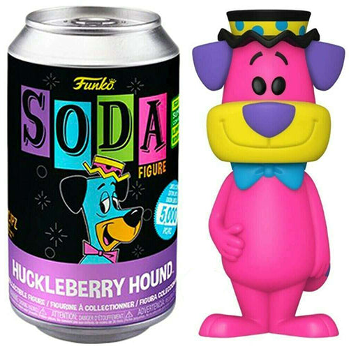 Funko Soda Huckleberry Hound (Black Light, Pink, Opened) - 2022 Summer Convention Exclusive **Chase**