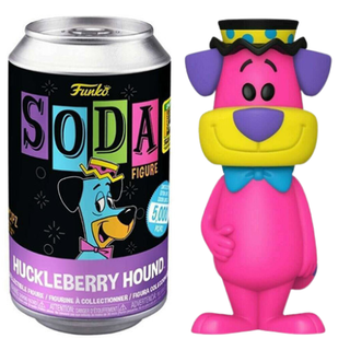 Funko Soda Huckleberry Hound Blacklight, Pink, Opened - 2022 SDCC Exclusive **Chase**