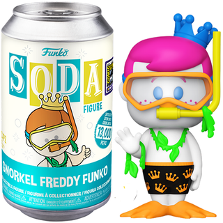 Funko Soda Snorkel Freddy Funko Blacklight, Opened - 2023 SDCC Exclusive **Chase**