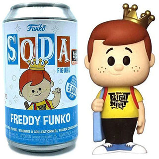 Funko Soda Freddy Yellow Shirt, Orange Hair, Gold Crown, Sealed - 2022 Fright Night Exclusive
