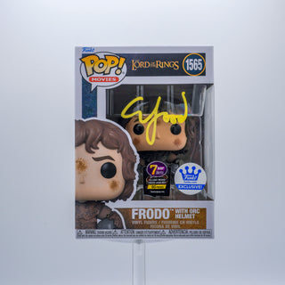 * Signature Series Elijah Wood Signed Pop – Frodo With Orc Helmet 1565 – Funko Shop Exclusive /60 pieces