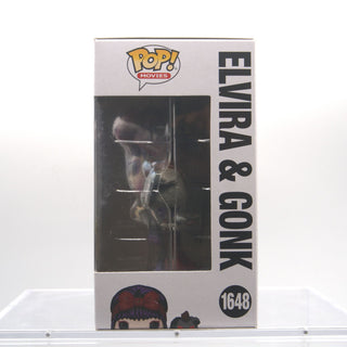 * Funko Pop! Elvira & Gonk Moonlight, Mistress of the Dark 1648 **Signed Chase** – 7BAP Exclusive Vinyl Figure in PopShield Protector