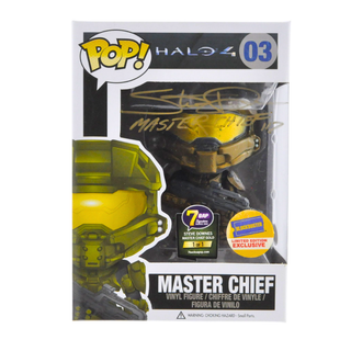 * Signature Series Steve Downes 1-of-1 Signed Pop – Master Chief (Gold, Halo 4) 03 – Blockbuster Exclusive /1 piece