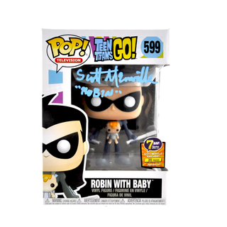 * Signature Series Scott Menville Signed Pop – Robin as Nightwing Baby, Teen Titans Go! 599 – Hot Topic Exclusive /20 pieces