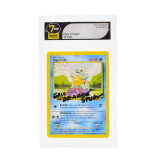 * Signature Series Eric Stuart Signed Card – 1999 Pokémon Squirtle #63 /25 pieces