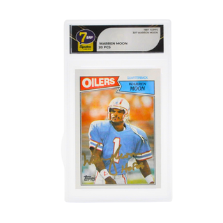 * Signature Series Warren Moon Signed Card – 1987 Topps Warren Moon #307 /20 pieces