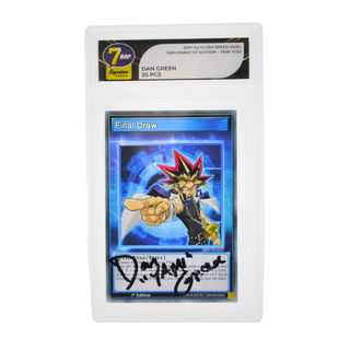 * Signature Series Dan Green Signed Card – 2019 Yu-Gi-Oh! Speed Duel Final Draw Yami Yugi 1st Edition /25 pieces