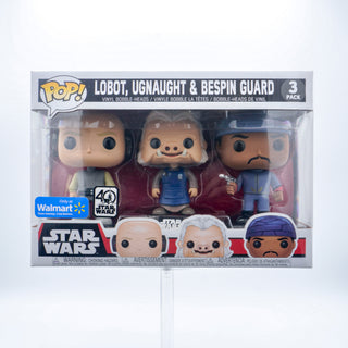 * Funko Pop! Star Wars Cloud City 3-Pack (Lobot, Ugnaught & Bespin Guard) – Walmart Exclusive Vinyl Figure