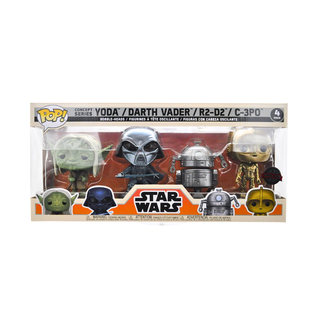 * Funko Pop! Star Wars: Concept Series 4-Pack (Yoda / Darth Vader / R2-D2 / C-3PO) – Special Edition Exclusive