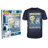 Pop! Tees R2-D2 & C-3PO (Missing Droids, Star Wars, Size S) 51 [Box Condition: 6/10]