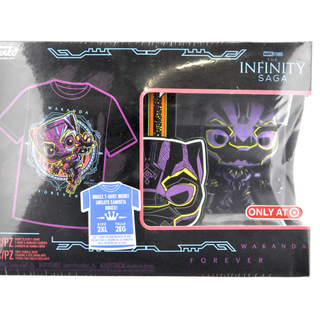 * Funko Pop! Black Panther (Black Light) with T-Shirt (2XL, Sealed) 891 – Target Exclusive