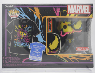 * Funko Pop! Eddie Brock Blacklight 869 and Blacklight Venom Tee XL (Sealed) – Target Exclusive Vinyl Figure