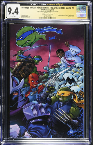 TMNT: The Armageddon Game #1 signed/sketch by Tone Rodriguez Graded 9.4 CGC x JSA