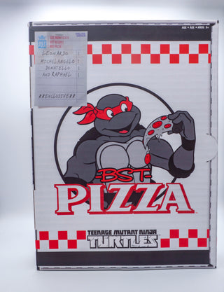 * BST AXN Pizza Box Black & White Teenage Mutant Ninja Turtles 4-Pack