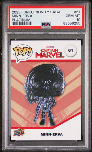 2023 UPPER DECK FUNKO POP MARVEL  MINNERVA PLATINUM #61  PSA 10