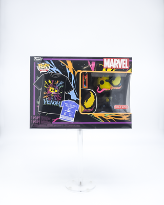 * Funko Pop! Eddie Brock (Black Light) 869 and Black Light Venom Tee (XL, Sealed) – Target Exclusive