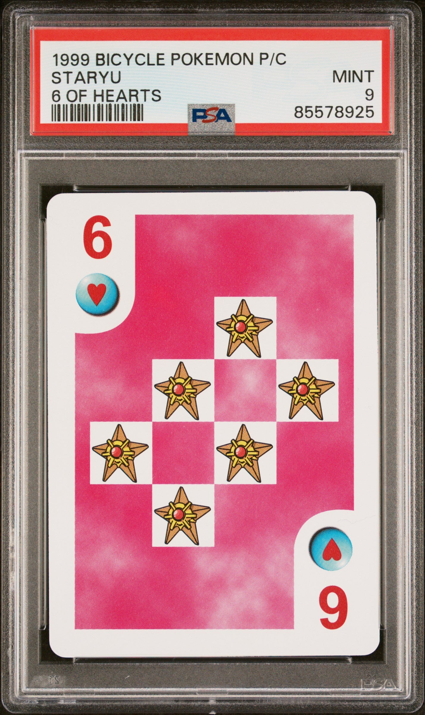 1999 BICYCLE POKEMON PLAYING CARDS STARYU - PSA 9 7 Bucks a Pop 1999 BICYCLE POKEMON PLAYING CARDS STARYU - PSA 9 7 Bucks a Pop