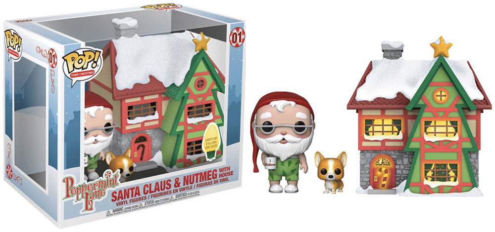 Santa Claus & Nutmeg w/ House (Peppermint Lane, Christmas Town) 01 [Damaged: 7.5/10]