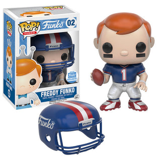 Funko Pop! Freddy Funko Football Player, All American 02 - Funko Shop Exclusive - Light Damage Vinyl Figure in PopShield Protector