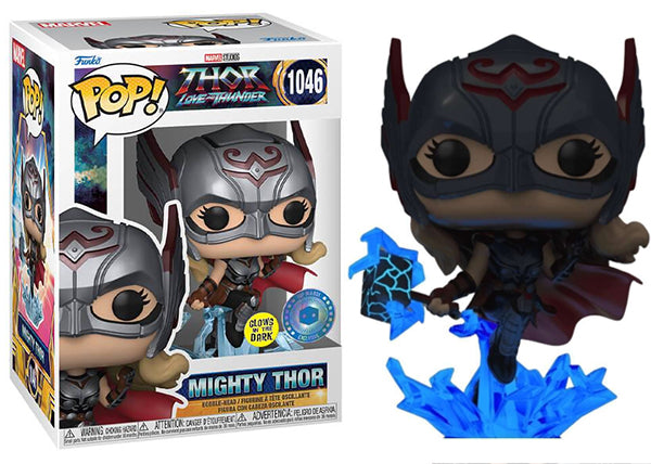 Mighty Thor (Glow in the Dark, Action Pose, Thor Love and Thunder) 1046 - Pop in A Box Exclusive [Damaged: 6/10]