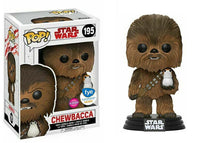 Chewbacca (Flocked, w/Porg, The Last Jedi, Old FYE Sticker) 195 - FYE Exclusive  [Damaged: 6.5/10]